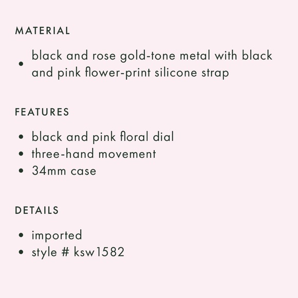 kate spade ♠️ park row flower-print silicone watch - Picture 7 of 7